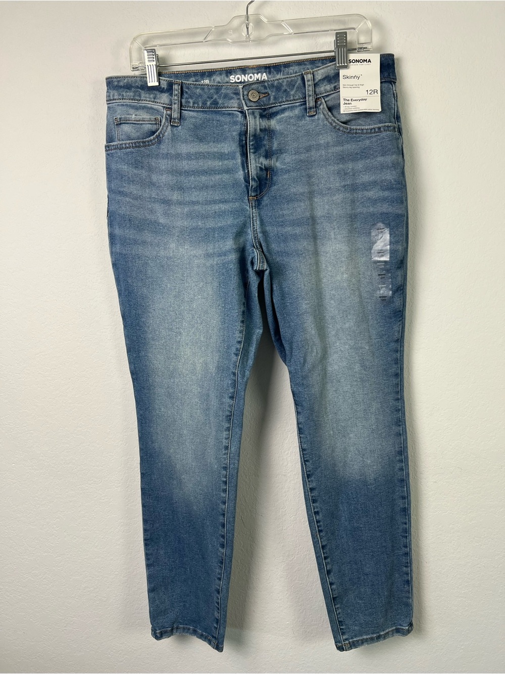 Sonoma The Everyday Skinny Classic Five Pocket Blue Denim Jeans